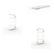 Set S3 CLIP 230 Anbauregal 2000x1000x300 mm in RAL 7035 mit 5 Böden + Zusatzboden RAL 7035 1000x300 mm 230 kg + S3 CLIP 230 Grundregal 2000x1000x300 mm in RAL 7035 mit 5 Böden