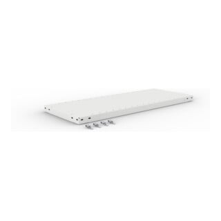 Set S3 CLIP 230 Anbauregal 2000x1000x400 mm in RAL 7035 mit 5 Böden + Fachboden MS 230 CLIP 1000x400 mm grau + S3 CLIP 230 Grundregal 2000x1000x400 mm in RAL 7035 mit 5 Böden