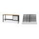 Set STIER Werkbank mit 4 Schubladen BxTxH 2000x600x960 mm RAL 7016 / RAL 7035...
