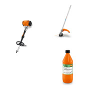 Set STIHL Benzin-Kombimotor KM 131 R + Kraftstoffgemisch MotoMix 5L + Motorsense FS-KM, AC