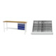 Set STIER Werkbank mit 4 Schubladen BxTxH 2000x600x960 mm RAL 7035 / RAL 5010...