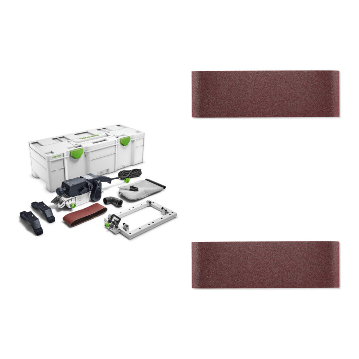 Set Festool Bandschleifer BS 75 E-Set + Schleifband L533X P80 + Schleifband L533X P120
