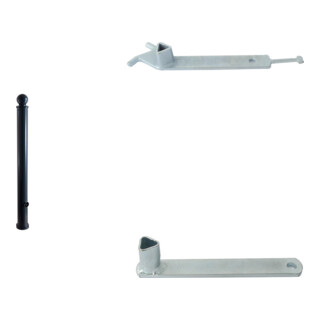 Set Schake Absperrstilpfosten Typ 474PB ortsfest + BefestigungsschraubensatzTyp 1