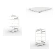 Set S3 CLIP 230 Anbauregal 2000x1000x800 mm in RAL 7035 mit 5 Böden + Fachboden MS 230 CLIP 1000x800 mm grau + S3 CLIP 230 Grundregal 2000x1000x800 mm in RAL 7035 mit 5 Böden
