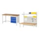 Set Rau Werkbank, BxTxH 1500x700x840 mm + System-Aufbau Komplettset 01