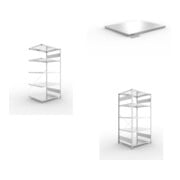 Set S3 CLIP 230 Anbauregal 2000x1000x800 mm in verzinkt mit 5 Böden + S3 CLIP 230 Grundregal 2000x1000x800 mm in verzinkt mit 5 Böden + Fachboden MS 230 CLIP 1000x800 mm verz.