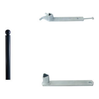 Set Schake Absperrstilpfosten Typ 475PB ortsfest + BefestigungsschraubensatzTyp 1