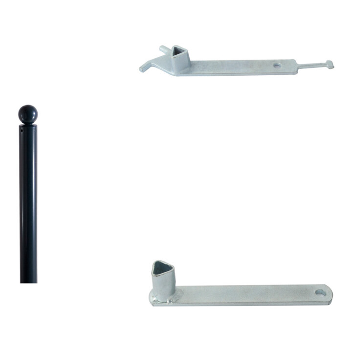 Set Schake Absperrstilpfosten Typ 475PB ortsfest + BefestigungsschraubensatzTyp 1