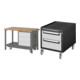 Set STIER Werkbank Premium mit abs. Fahrgestell und 3 Schubladen BxTxH...