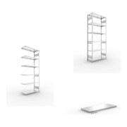 Set Steckregal S3 230 AF 2500x1000x400 mm vzk + Steckregal S3 230 GF 2500x1000x400 mm vzk + Fachboden MS 230 CLIP 1000x400 mm verz.