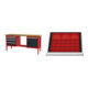 Set STIER Werkbank mit 5 Schubladen und 1 Tür BxTxH 2000x600x960 mm RAL 3020...