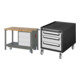 Set STIER Werkbank Premium mit abs. Fahrgestell und 3 Schubladen BxTxH...