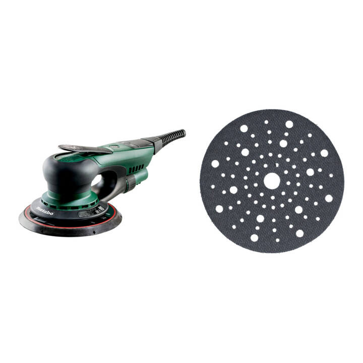 Set Metabo Exzenterschleifer SXE 150-5.0 BL + Bosch Stützteller 150 mm 2-tlg.