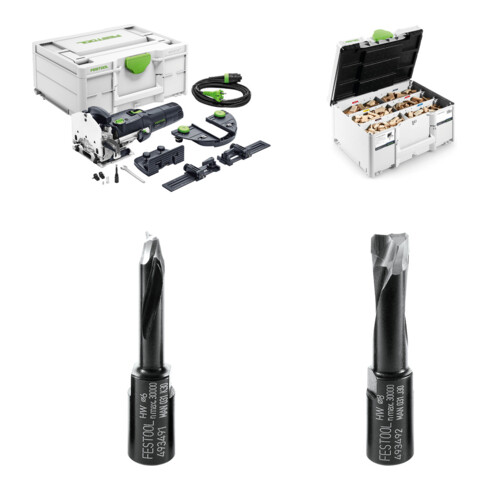 Set Festool Dübel fräse DF500 Q-Set DOMINO + Fräser D6 & D8 + DOMINO Dübel Buche