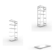 Set Steckregal S3 230 AF 2500x1000x500 mm vzk + Steckregal S3 230 GF 2500x1000x500 mm vzk + Fachboden MS 230 CLIP 1000x500 mm verz.