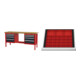 Set STIER Werkbank mit 8 Schubladen BxTxH 2000x600x960 mm RAL 3020 / RAL 7016...
