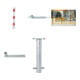 Set Schake Absperrpfosten Typ 476FUH, umlegbar + Dreikantschlssel M 12, Standard + Grauguss-Univ.-Schlssel z.Absperrpf. m.Feuerw.-V.