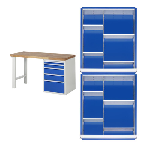 Set Rau GmbH Baukastenwerkbank + Einteilungsset für Schubladen 60/90 mm + Einteilungsset für Schubladen 120/150 mm