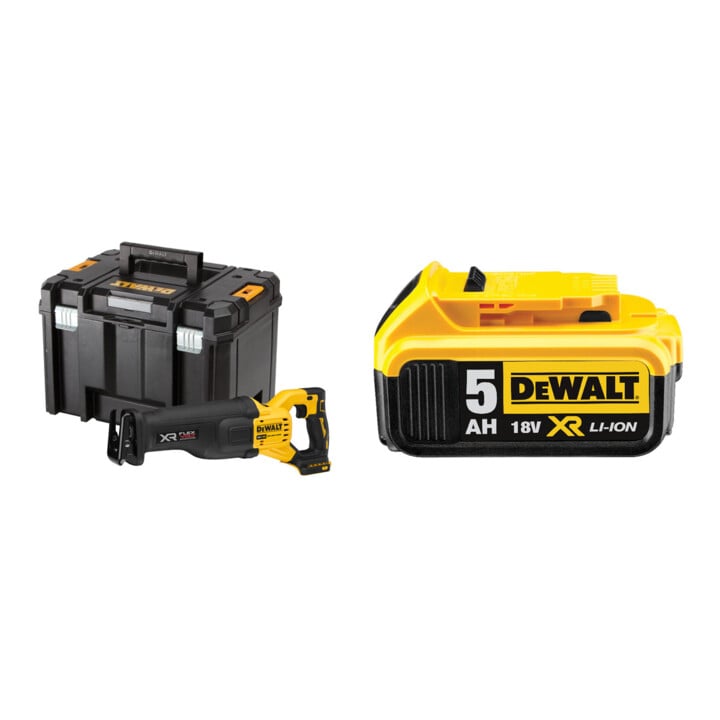 Set DeWalt Akku-Säbelsägen 18V XR Flexvolt Advantage + Ersatz-Akku DCB184-XJ