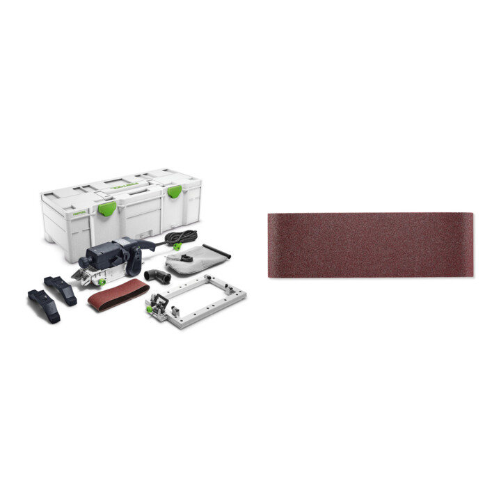 Set Festool Bandschleifer BS 75 E-Set + Schleifband L533X 75-P60 RU2/10 Rubin 2
