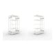 Set S3 CLIP 230 DGR 2000 x 1000 x 300 RAL 7035 kpl. mit 2 x 5 Böden + S3 CLIP 230 Doppel-Anbauregal 2000x1000x300 RAL 7035  mit 2x5 Böden