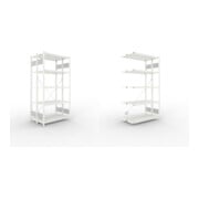 Set S3 CLIP 230 DGR 2000 x 1000 x 300 RAL 7035 kpl. mit 2 x 5 Böden + S3 CLIP 230 Doppel-Anbauregal 2000x1000x300 RAL 7035  mit 2x5 Böden