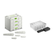 Set Festool Sortainer³ SYS3-SORT/3 M337 + Einsatzboxen 50x50/50x100x68-Set
