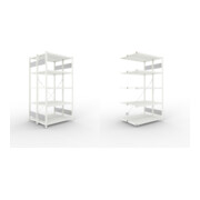 Set S3 CLIP 230 DGR 2000 x 1000 x 400 RAL 7035 kpl. mit 2 x 5 Böden + S3 CLIP 230 Doppel-Anbauregal 2000x1000x400 RAL 7035  mit 2x5 Böden