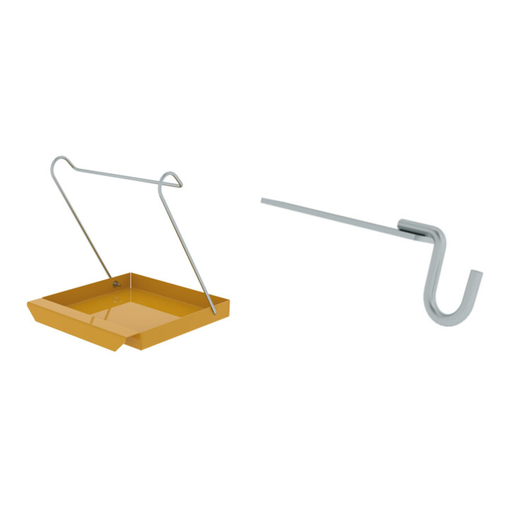 Set MUNK Günsburger Steigtechnik Ablageschale Sprossenleiter + Eimerhaken