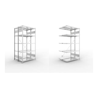Set S3 CLIP 230 DGR 2000 x 1000 x 400 vzk + S3 CLIP 230 Doppel-Anbauregal
