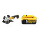 Set DeWalt 18 Volt Akku-Handkreissägen in kompakter Bauform, 38mm Schnitttiefe (Basisversion) DCS571NT-XJ + Ersatz-Akku DCB184-XJ-1