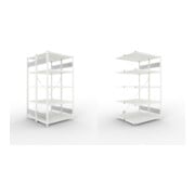 Set S3 CLIP 230 DGR 2000 x 1000 x 500 RAL 7035 + S3 CLIP 230 Doppel-Anbauregal