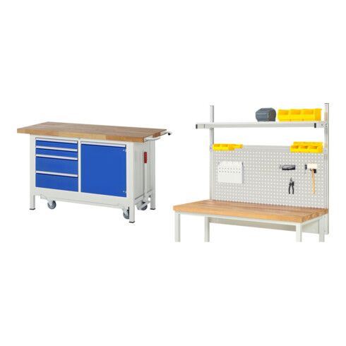 Set Rau Werkbank mit absenkb. Fahrgest. + System-Aufbau Komplettset 01