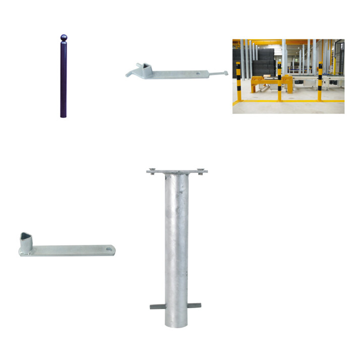 Set Schake Absperrstilpfosten Typ 478FUHB, umlegbar + Dreikantschlssel M 12, Standard + Grauguss-Univ.-Schlssel z.Absperrpf. m.Feuerw.-V.