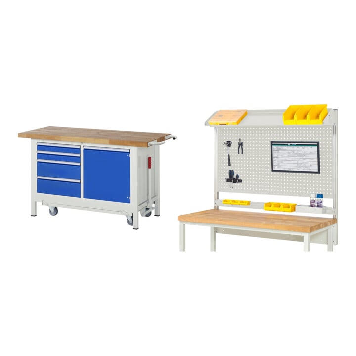 Set Rau Werkbank mit absenkb. Fahrgest. + System-Aufbau Komplettset 02