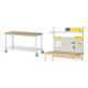 Set Rau Fahrbare Werkbank, BxTxH 1500x700x880 mm + System-Aufbau Komplettset 01-1