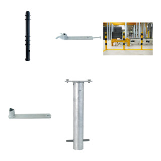 Set Schake Absperrstilpfosten Typ 479FUHB, umlegbar + Dreikantschl ssel M 12, Standard + Grauguss-Univ.-Schl ssel z.Absperrpf. m.Feuerw.-V.