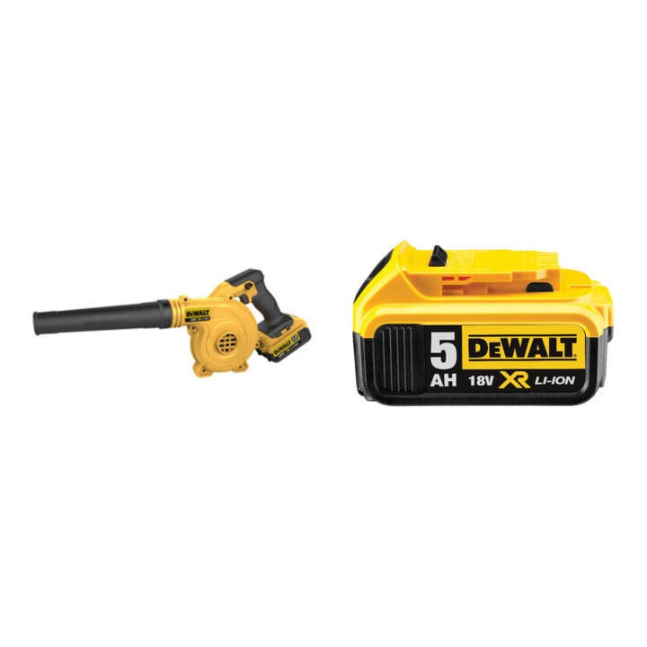 Set DeWalt 18,0 Volt XR Akku-Gebläse - DCV100-XJ + Ersatz-Akku DCB184-XJ