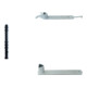 Set Schake Absperrstilpfosten Typ 479PB, ortsfest,  D8 76mm + Zierringen, beschichtet + BefestigungsschraubensatzTyp 1