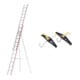 Set Hymer Obstbaumleiter zweiteilig, 2x12 Sprossen + Leiterhalterset für Dachträger-1