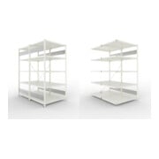 Set S3 CLIP 230 DGR 2000 x 1000 x 800 RAL 7035 + S3 CLIP 230 Doppel-Anbauregal