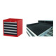 Set STIER Schubladenschrank mit 5 Schubladen BxTxH 600x575x620 mm...