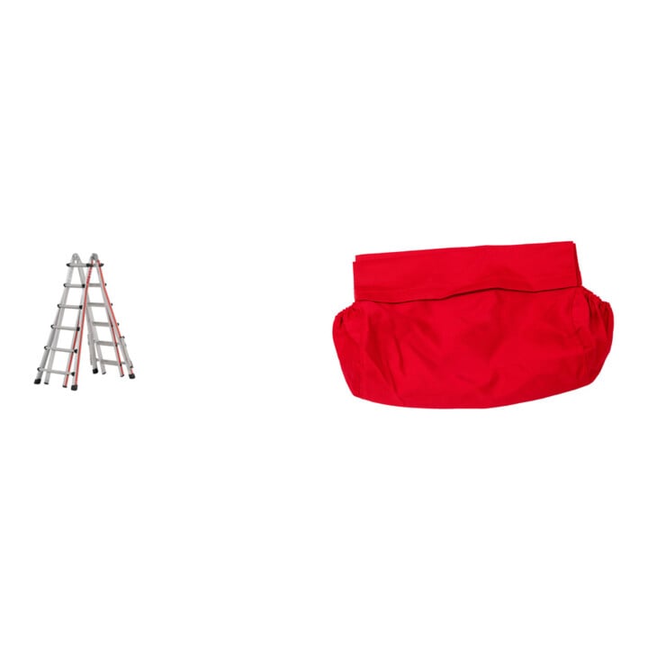Set Hymer Teleskopleiter + Werkzeugtasche für Aluleitern