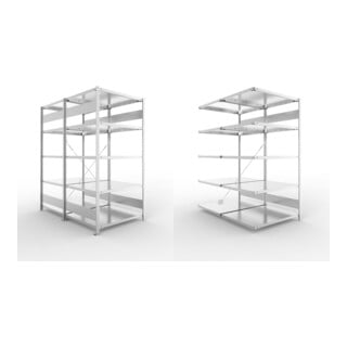 Set S3 CLIP 230 DGR 2000 x 1000 x 800 vzk + S3 CLIP 230 Doppel-Anbauregal