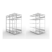 Set S3 CLIP 230 DGR 2000 x 1000 x 800 vzk + S3 CLIP 230 Doppel-Anbauregal