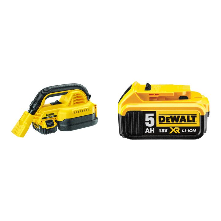 Set DeWalt Akku-Handsauger 18 V (Basisversion) - DCV517N-XJ + Ersatz-Akku DCB184-XJ
