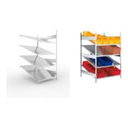 Set Schrägebodenregal Clip S3 80 AR 2000 x 1000 x 1228 vzk + Schrägebodenregal Clip S3 80 GR 2000 x 1000 x 1228 vzk