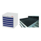 Set STIER Schubladenschrank mit 5 Schubladen BxTxH 600x575x620 mm...
