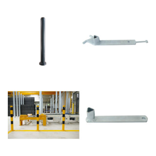 Set Schake Stilpoller Typ 480FUHB, umlegbar + Dreikantschl ssel M 12, Standard + Grauguss-Univ.-Schl ssel z.Absperrpf. m.Feuerw.-V.