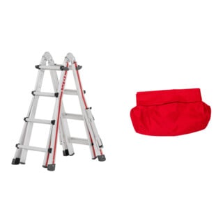 Set Hymer Teleskopleiter + Werkzeugtasche für Aluleitern